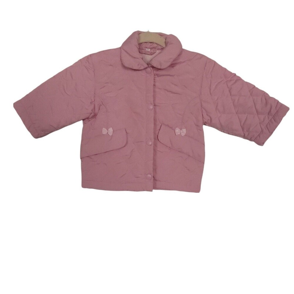 Vintage Redaction Baby girl quilted Coat Jacket Light Pink size 6 months